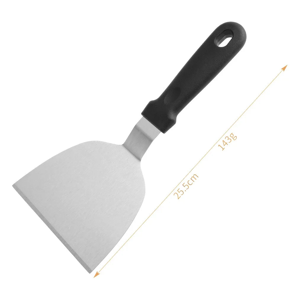 Juego de herramientas para barbacoa de acero inoxidable duradero.