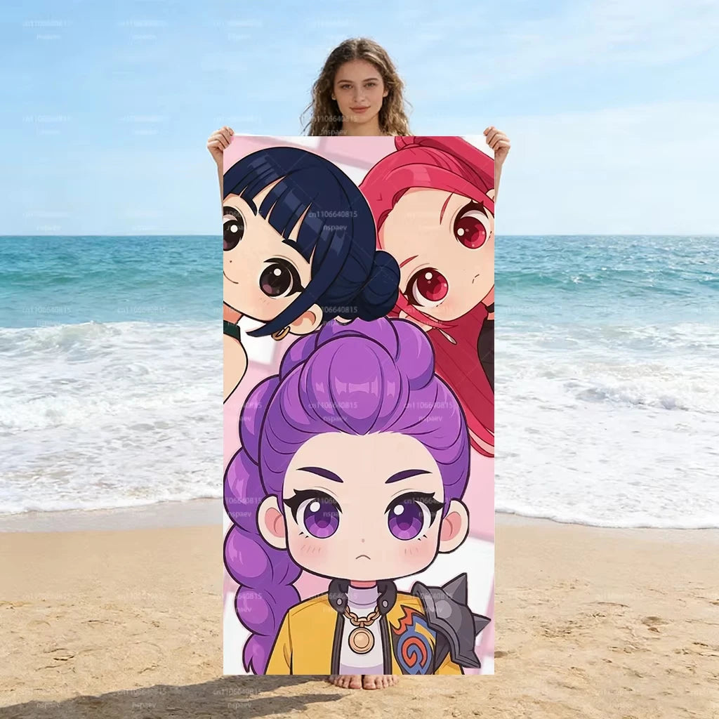 Toalla de playa de microfibra k-pop.