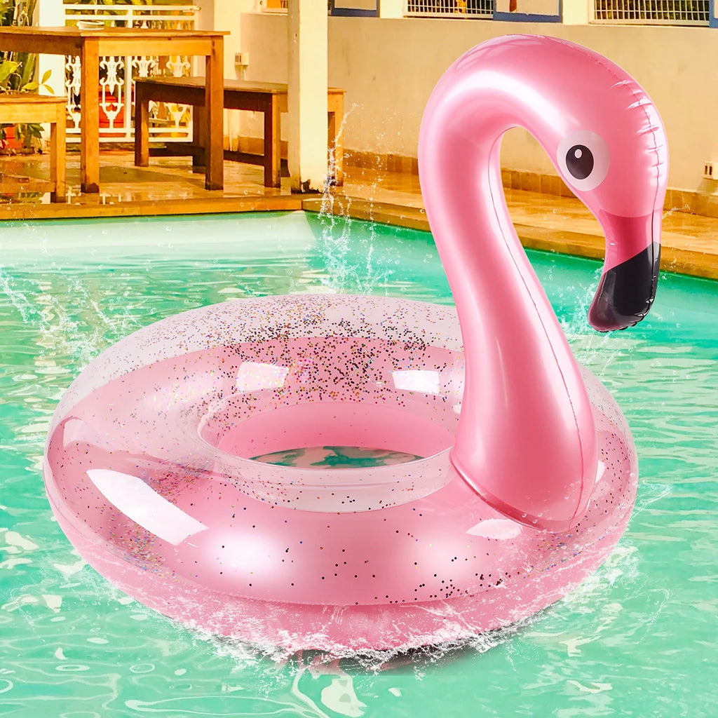 Flotador de piscina de flamenco para adultos y niños.