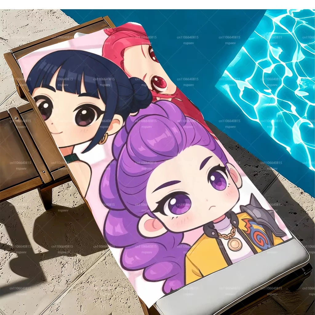 Toalla de playa de microfibra k-pop.