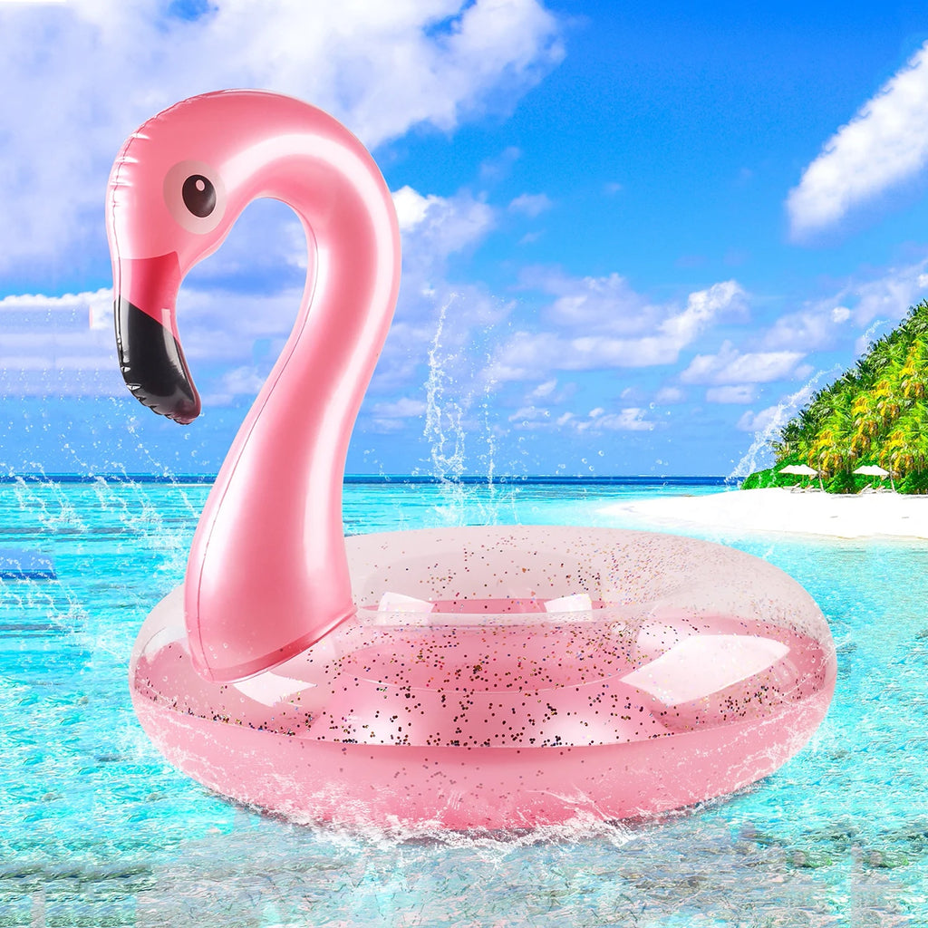 Flotador de piscina de flamenco para adultos y niños.