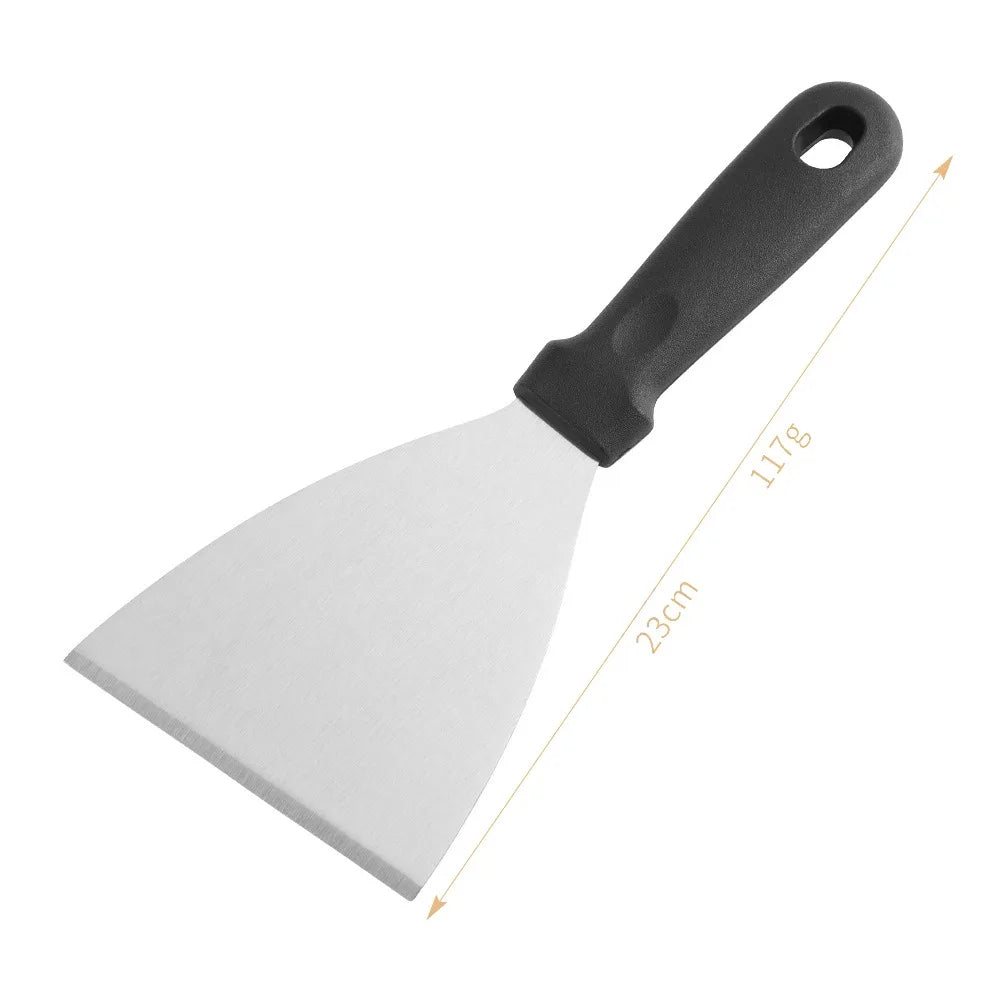 Juego de herramientas para barbacoa de acero inoxidable duradero.