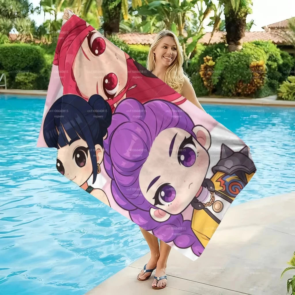 Toalla de playa de microfibra k-pop.